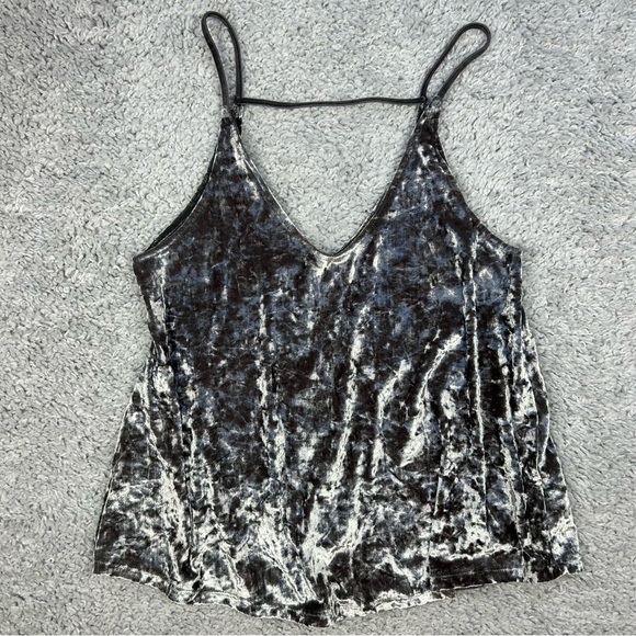 American Eagle Top Womens Extra Small Crushed Velvet Party Night Out Club Rodeo - Picture 1 of 3